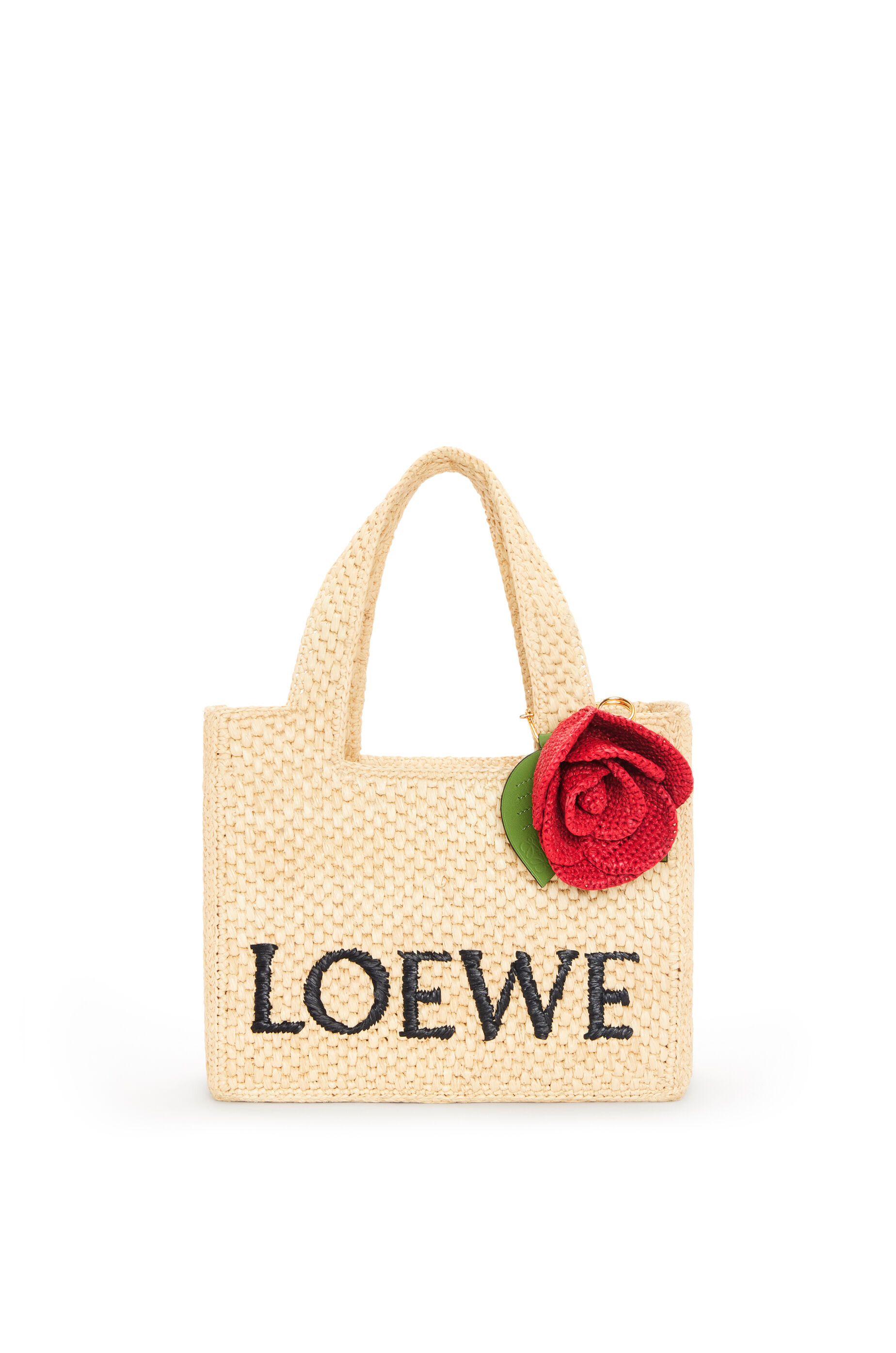 Bolso LOEWE Font Tote peque o en rafia Alfiler Rose en rafia LOEWE